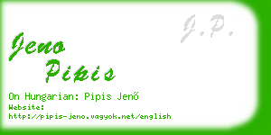 jeno pipis business card